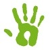 Grüne Hand Fingerfarben